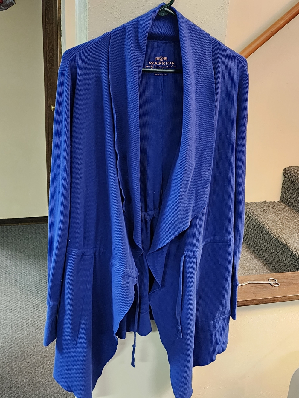 Warrior By Danika Patrick Sz M Royal Blue Open-Front Cardigan Jacket